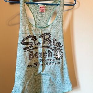 Women's Teal Graphic Tank Top